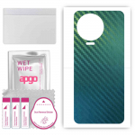 apgo Protective Skin Sticker for the back compatible with Infinix Note 12 2023, Wrap Film, Foil, Vinyl - Pattern Carbon Chameleon CAKA1