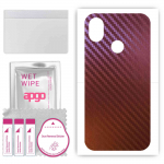 apgo skin sticker film foil vinyl for the BACK compatible with Cat S52, scratch-resistant, easy to install - Carbon Chameleon CAKA5