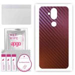apgo skin sticker film foil vinyl for the BACK compatible with Nokia 8.1 (Nokia X7), scratch-resistant, easy to install - Carbon Chameleon CAKA5