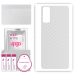 apgo Protective Skin Sticker for the back compatible with Vivo Y20 2020, Wrap Film, Foil, Vinyl - Pattern Transparent Carbon