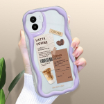 Armas koomiksimustriga kreemja tekstuuriga korpus, lainelise servaga pehme silikoonkaanega telefoni&uuml;mbris Xiaomi Redmi jaoks Redmi 10 valge