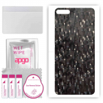 apgo Protective Skin Sticker for the back compatible with Huawei Y7 Pro (2018), Wrap Film, Foil, Vinyl - Pattern Carbon Black Pixel