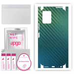 apgo Protective Skin Sticker for the back+sides compatible with VIvo Y21e, Full Wrap Film, Foil, Vinyl - Pattern Carbon Chameleon CAKA1
