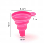 WIKHOSTAR Kokkupandavad lehtrid pudelite t&auml;itmiseks K&ouml;&ouml;gi silikoonlehter Toidukvaliteediga TPR Kokkupandav lehter K&ouml;&ouml;giviinad &Otilde;lit&auml;iteaine hall