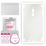 apgo Protective Skin Sticker for the back+sides compatible with Xiaomi Redmi 8, Full Wrap Film, Foil, Vinyl - Pattern Matte Transparent