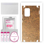 apgo Protective Skin Sticker for the back+sides compatible with Realme Narzo 50i, Full Wrap Film, Foil, Vinyl - Pattern Rusty Copper