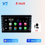 REAKOSOUND 1 Din universaalne 8-tolline Android 12 multimeediumipleier puuteekraan Bluetooth WiFi Carplay autostereo navigatsiooniraadio 2+32+mic