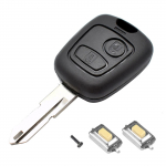 Kaugjuhtimispuldi v&otilde;tme&uuml;mbris Peugeot 107 207 307 408 Citroen C1 C2 C3 C4 C5 2 nupuga mikrol&uuml;litiga auto v&otilde;tmehoidja kate Vahetage osad