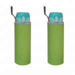 2 pakk veepudeli kate, 550 ml neopreenist isolaator jahuti veepudeli kate veepudeli varruka hoidik One Size roheline