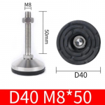 4 tk Roostevabast terasest libisemiskindel tasakaalutoega jalatops Reguleeritav raskeveokite fikseeritud jalg t&ouml;&ouml;stusmasinatele m&ouml;&ouml;blile Dia 40xM8x50mm