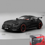1/18 Scale Benz AMG GT Black Series Diecast automudel heli ja valgusega, tagasit&otilde;mmatav m&auml;nguautomudel lastele t&auml;iskasvanutele m&otilde;eldud kollektsiooni kingitus 1/18-Size:25.5*13*7cm must