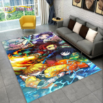 Anime Demon Slaye Area vaip, multifilmi vaibavaip elutuppa, laste magamistoa diivani uksematt, lastem&auml;ngu libisemiskindel p&otilde;randamatt 100x120cm(39x47in)
