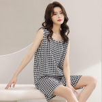 Puuvillane siidist pidžaama suvekomplekt emadele Keskealistele Koduriided &Otilde;huke kunstpuuvillane &otilde;huke kaheosaline komplekt XL