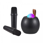 Karaokemasin mini juhtmeta mikrofoni ja k&otilde;larite komplekt koos 2 mikrofoniga s&uuml;nnip&auml;evapeoks must