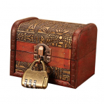 Vintage graveeritud ehete hoiukarbi lukuga aardehoidja &uuml;mbris Retro Lock