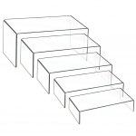 5 tk L&auml;bipaistvad Akr&uuml;&uuml;list Jaem&uuml;&uuml;gi Vitriinalused Pjedestaal 18cm-26cm Paksus 3mm