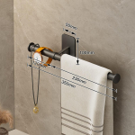 35/45/55 cm k&auml;ter&auml;tikuivati ​​k&auml;ter&auml;tikuivati ​​vannir&auml;tikuhoidja seinale riputatavad k&auml;ter&auml;tikuivatid alumiiniumist vannitoariiul K&ouml;&ouml;gi hoiustamisriiul