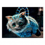 Scenery Teemantkunst S&auml;delev kass Fox Print Disain Leevendab Stressi Parandab Kontsentratsiooni DIY Mosaiic Teemanttikandid Kodukaunistus helesinine v&auml;rv