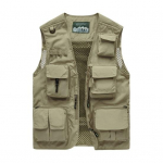 Meeste v&auml;livest mitme taskuga vestiga mantel, v&auml;rviline eemaldatav kalap&uuml;&uuml;giriidest massiivne fotograafia vest lukuga disainiga XL armee roheline v&auml;rv