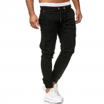 Meeste dressip&uuml;ksid vabaaja elastsed s&ouml;rkimisp&uuml;ksid Sport Solid kottis taskud p&uuml;ksid S must