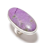 Purpurite Gemstone Handmade 925 Sterling Silver Gift Jewelry Ring Size 7 f2q45