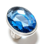 Iolite Gemstone Handmade 925 Sterling Silver Gift Jewelry Ring Size 9 f3o46