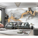 Marmorist tapeet must kuldne abstraktne marmorist seinatapeet 3d marmorist tapeet Kodusisustus Magamistoa elutuba Eemaldatav suur seinamaal 200 cm(W) x 140 cm(H)