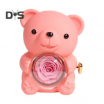 S&auml;ilitatud roosi kallistuskaru kingitus s&uuml;damega kaelakeega P&ouml;&ouml;ratav igavene lillekaru kinkekarp Abikaasa ema vanaema s&otilde;branna s&otilde;brap&auml;eva kingitus