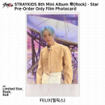 Stray Kids SKZ 8. minialbumi Rock Star Rockstar Rock Roll Limited Ver Unit fotokaart Felix - Film PC