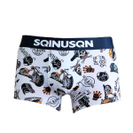 Meeste aluspesu madala v&ouml;&ouml;kohaga poksip&uuml;ksid Seksikad U kumer kott Bokserid Print l&uuml;hikesed p&uuml;ksid Alusp&uuml;ksid Kumer kott Intiimpesu M valge/must