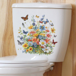 Erinevad rohelised taimed Lilled Seinakleebis Vannitoa WC Dekoratsioon Kleebised Elutoa Kapp Kodukaunistus Isekleepuv seinamaaling 1PCS