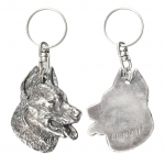 Berger de Beauce, Beauceron, Beauce Sheep Dog - Silver-plated dog pendant, handbag decoration, backpack pendant by Art-Dog brand