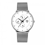 Moekell kalender Meeste &auml;rikell roostevabast terasest kvartskell vabaaja spordikell meeste k&auml;ekell sinine/must