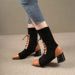 mood Saapad Naiste Briti Stiilis Retro Suurendatud Paksu tallaga Chelsea Saapad Naiste Kingad Mood k&otilde;rged kontsad Mootorrattakingad 2024 35 helepruun v&auml;rv