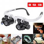 2022 8X/23X kahe silmaga LED-lamp Luup Prillid Prillid Luup