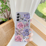 Lillepehme silikoon&uuml;mbris Xiaomi Redmi Note 13 Pro 13C Poco C65 Samsung A35 A55 M35 S24 Huawei Honor 200 iPhone kaamera kaitsev p&otilde;rutuskindel kate Samsung Galaxy S20 FE