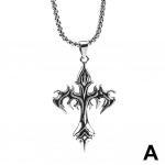 Hip Hop Cross ripats kaelakee unikaalne disain roostevabast terasest naistele Mood kingitus kaelakeed Meeste Ste X5V9 A-1pcs