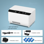 Kuningliku suurusega insuliinik&uuml;lmik, kerge insuliinijahuti reisikott, laetav aku, minik&uuml;lmik, suure mahutavusega