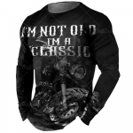 Vintage meeste pikkade varrukatega T-s&auml;rk 3D Retro Mootorratta &uuml;lisuured T-s&auml;rgid Pusa jaoks Biker Racing Top T-s&auml;rk meeste r&otilde;ivad L