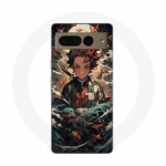 Coque Maniacase pour Google Pixel 7 Pro demon slayer Tanjiro anime manga