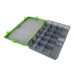 Reguleeritav ruumiline kalastustarvete kasti lahtrid s&ouml;&ouml;dad landid konksu hoiukast kalastustarvikud tarvete hoiukohver roheline