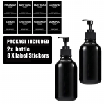 500ml Dosaator &Scaron;ampooni ja Palsami Du&scaron;igeeli Pudel Sildiga Apteekri Losjoon Seinale Kinnitatav Korduvkasutatav Pudel Type 1