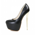 Moodsad Seksikad 16cm Metallist Kitsad K&otilde;rged Kontsad Naistele Kingad &Uuml;mara Varba Platvormiga Libisevad Madalad Pole Dance Kingad Zapatos 34 must