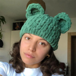 Uus K&auml;sitsi Heegeldatud Armas Karuk&otilde;rvadega M&uuml;ts Foto Atribuut Pitsidega Peapael adult 57-59cm