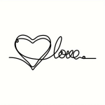 Stiilne Metallist S&uuml;dame Armastus Seinaornament Minimalistlik Joonkunst Ripats Moekas Metallist Seinakujundus ja Kunst Kodu jaoks must