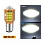 1tk H4 LED mootorratta esitule pirn 18000LM H6 BA20D Led Moto Light kaugtuled valge kollane lamp Canbus jaoks Yamaha Kawasaki Suzuki BA20D H6 valge