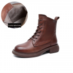 2023 S&uuml;gis/Talv Retro Briti Martin Saapad - Naiste Lehmapealsenahast K&uuml;lgmiste Lukuga Rihmaga Slim Pehmed L&uuml;hikesed Saapad single lining, 39 pruun