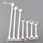 Alisouy 10TK 12mm-38mm L&auml;bipaistev Akr&uuml;&uuml;lpall Naiste Piercing Pikk T&ouml;&ouml;stuslik Barbell Keeler&otilde;ngas K&otilde;rva Tragus Helix Nael 12mm