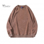 Unisex Spring Fall Top Distressed Design Cotton O kaelus &uuml;hev&auml;rviline elastsete mansettide ja all&auml;&auml;rega lahtine pullover Naiste meeste kampsun puhkuseks t&ouml;&ouml;ks M must