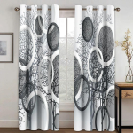 Tasuta saatmine Lihtne r&otilde;ngakujuline moodne 2-osaline varjutav aknakardin elutuppa, magamistuppa, kodu kaunistuseks, kardinad 100W160H(CM)40x63in&Grommet Top white